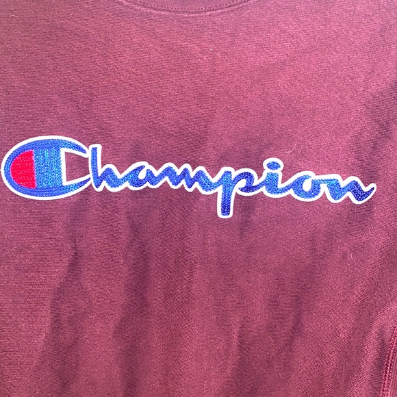 super comfy burgundy champion crew neck - Picture 4 of 4